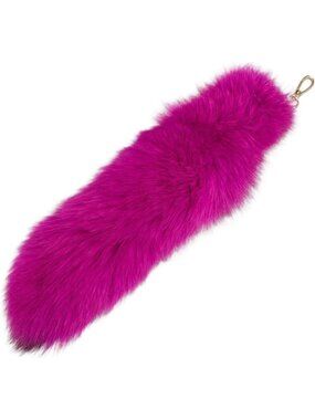 Women's Rose Pendant Cosplay Costume Halloween Furry Tails Keychain Handbag